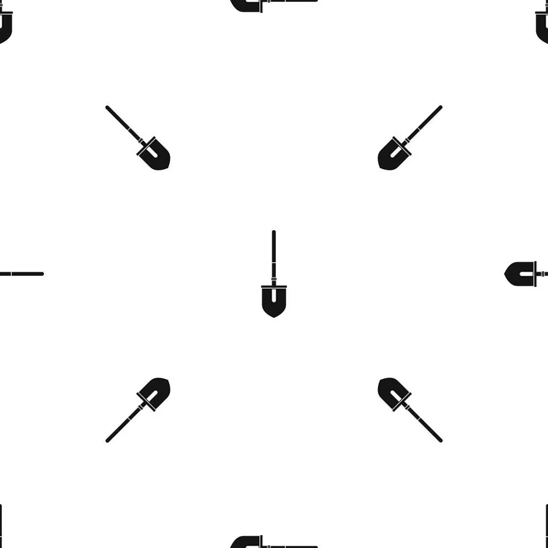 Шаблон лопаты бесшовный черный — стоковый вектор