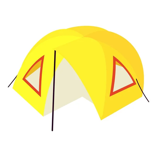 Camping tent pictogram, isometrische 3D-stijl — Stockvector