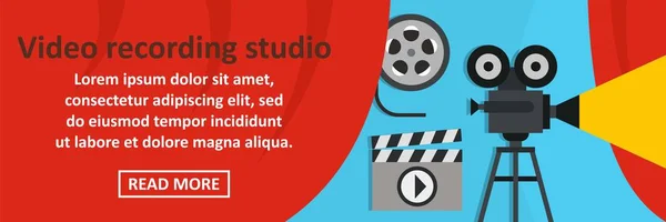 Video recording studio banner horizontal concept