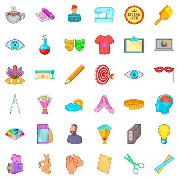 Icons set çizim, karikatür tarzı