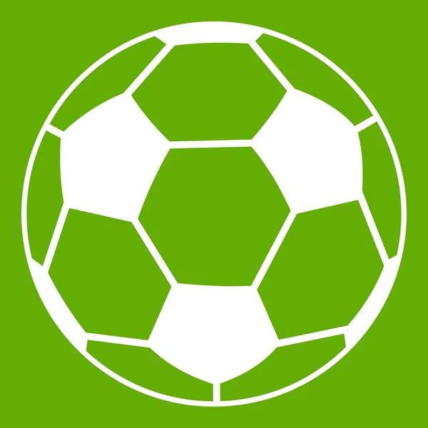 Soccer ball icon green — Stock Vector