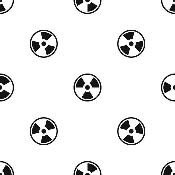 Κίνδυνος πυρηνικού μοτίβο απρόσκοπτη μαύρο — Διανυσματικό Αρχείο