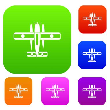 Donatılmış Kayak uçak koleksiyonu ayarla