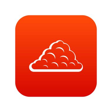 Bir bulut simgesi dijital kırmızı