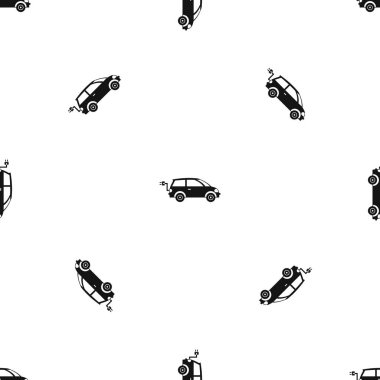 Elektrikli otomobil desen sorunsuz siyah