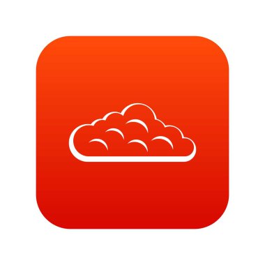 Gökyüzü bulut simgesi dijital kırmızı