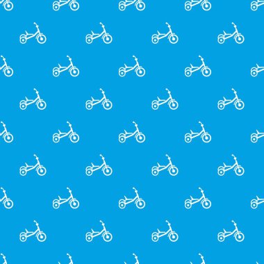 Üç tekerlekli bisiklet desen kesintisiz mavi