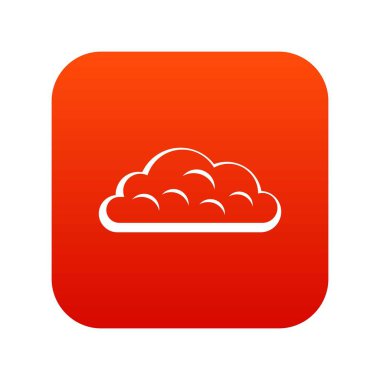 Kar bulut simgesi dijital kırmızı