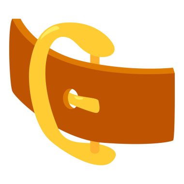 Altın kemer simgesi, izometrik 3d stili