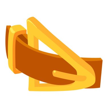 Sarı kuşak simgesi, izometrik 3d stili