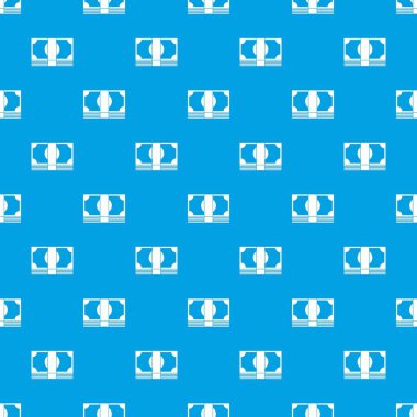 İsviçre Frangı banknot desen kesintisiz mavi