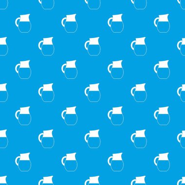 Süt desen kesintisiz mavi sürahi