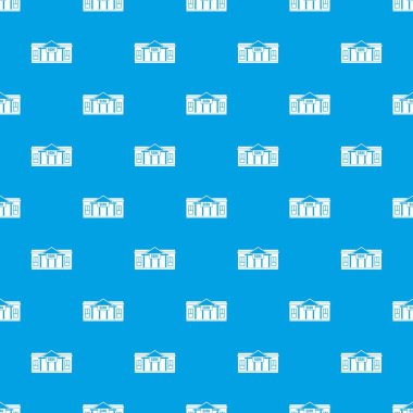 Banka Binası desen kesintisiz mavi