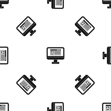 Profil bilgileri İzleyicisi desen sorunsuz siyah