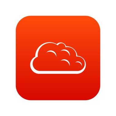 Fırtına bulutu simgesi dijital kırmızı