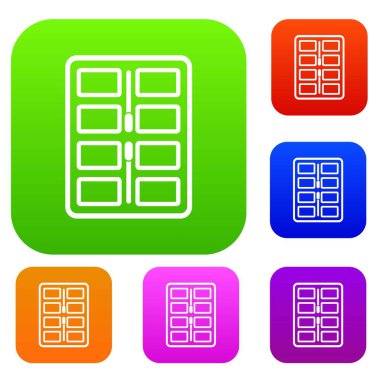 Makyaj paleti uygulayıcıları ile koleksiyonu ayarla