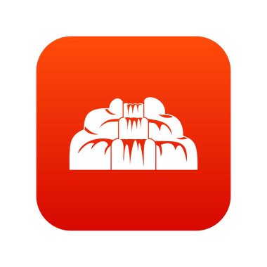 Şelale simgesi dijital kırmızı