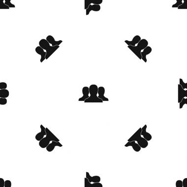 Grup insanlar desen sorunsuz siyah