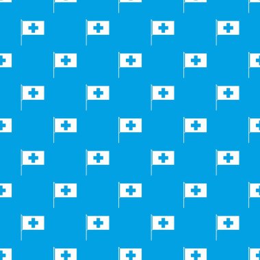 İsviçre bayrağı desen kesintisiz mavi