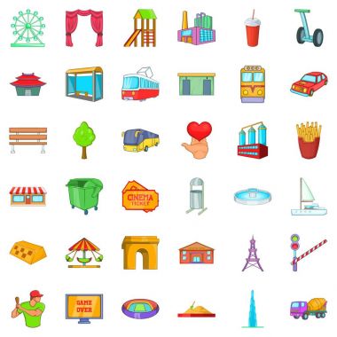 Kapı Icons set, karikatür tarzı