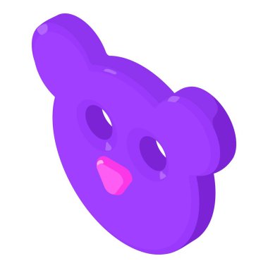 Oyuncak ayı gömlek simgesini, izometrik 3d Stili düğmesini