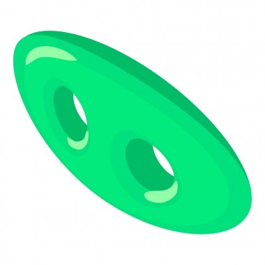 Yeşil Düğme gömlek simgesi, izometrik 3d stili