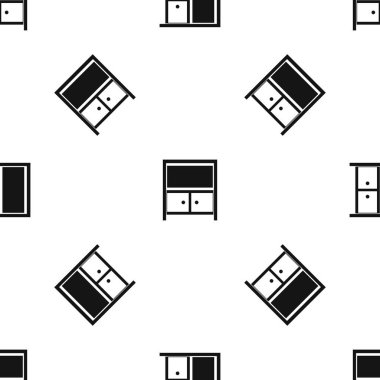 Vintage büfe desen sorunsuz siyah