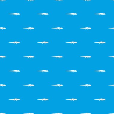 İguana desen kesintisiz mavi