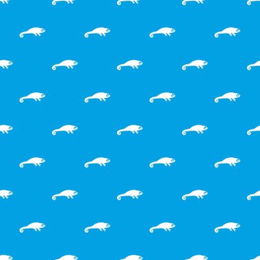 Bukalemun desen kesintisiz mavi