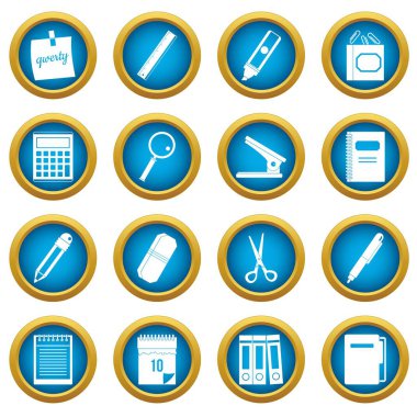 İleti örneği simgeleri mavi daire kümesi simgeleri