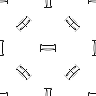 Bir yuvarlak sehpa model sorunsuz siyah