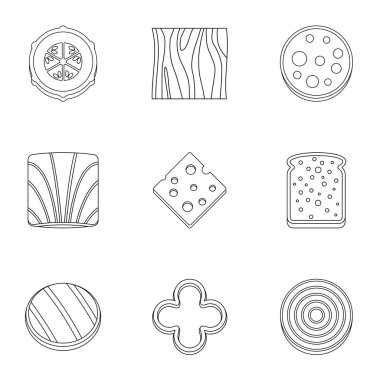 Eco Mama simge seti, anahat stili dilimlenmiş