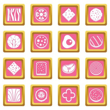 Gıda madde simgeleri pembe dilim