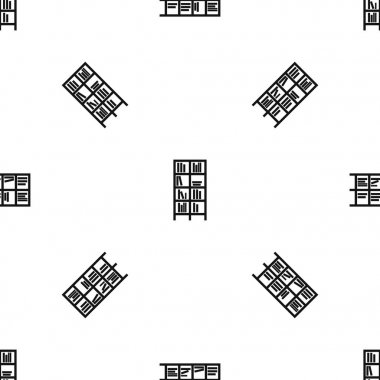 Kitaplık desen sorunsuz siyah