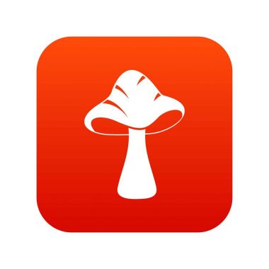 Büyük mantar simge dijital kırmızı