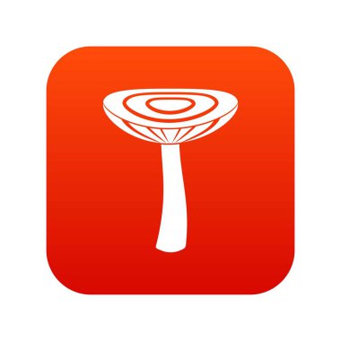 Mantar sade simgesi dijital kırmızı