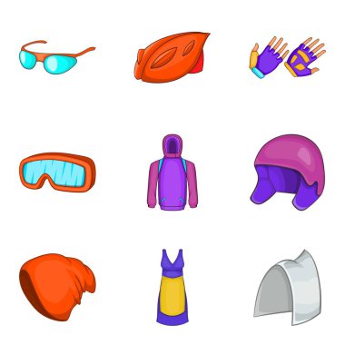 Emlak Icons set, karikatür tarzı