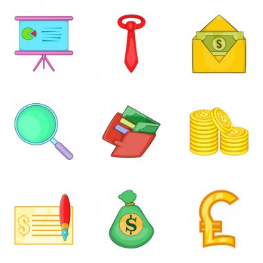 Hüner Icons set, karikatür tarzı