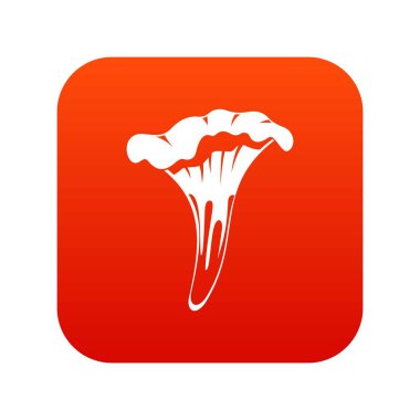 Cantharellus cibarius simgesi dijital kırmızı