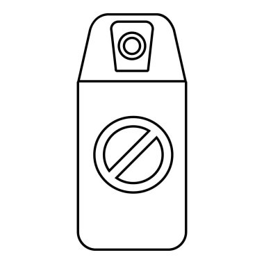 Sivrisinek sprey simgesi, anahat siyah çizgi stili