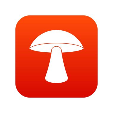 Huş mantar simgesi dijital kırmızı