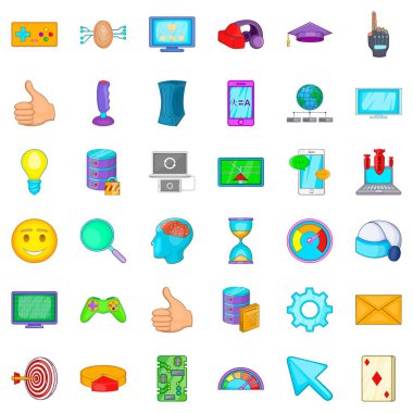 İskambil Icons set, karikatür tarzı