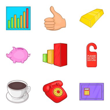 Stok simgeler kümesi, karikatür tarzı