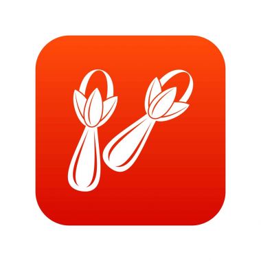 Baharat karanfil simgesi dijital kırmızı