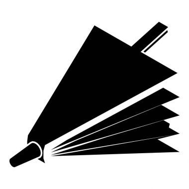 Yangın körük simgesi, basit siyah stil