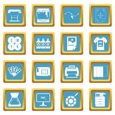 Simgeler masmavi yazdırma