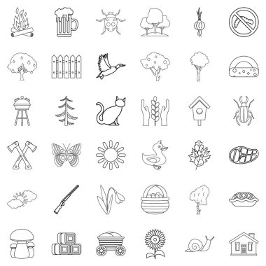 Bölge Icons set, anahat stili