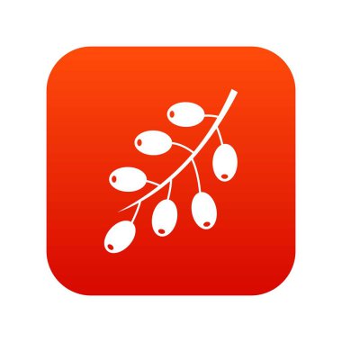 Kızamık şube simgesi dijital kırmızı