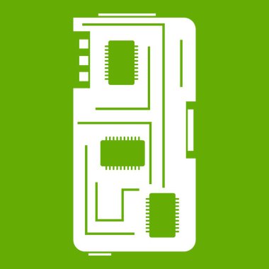 Telefon çip simgesi yeşil
