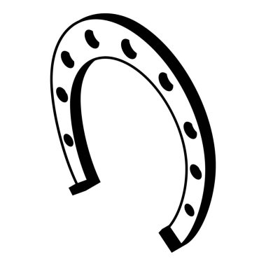 At nalı simgesi, basit siyah stil